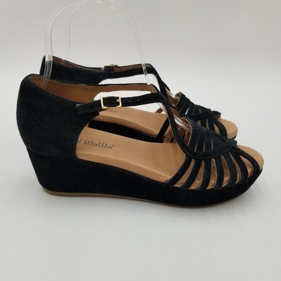 Anthropologie Gee WaWa Doris Platform Suede Sandals - Picture 2 of 11